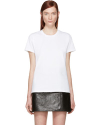 Courreges Courrges White Embroidered Logo T Shirt