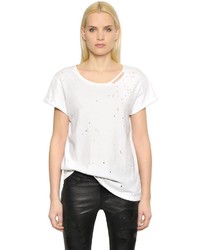 RtA Destroyed Cotton Jersey T Shirt