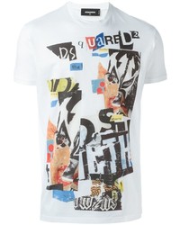 DSQUARED2 Newspaper Collage T Shirt
