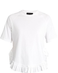 Simone Rocha Frilled Hem Cotton T Shirt