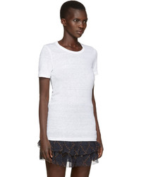 Etoile Isabel Marant Isabel Marant Etoile White Linen Kiliann T Shirt