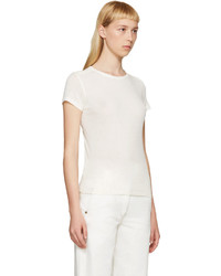 Helmut Lang Ivory Cotton Cashmere T Shirt