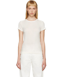 Helmut Lang Ivory Cotton Cashmere T Shirt