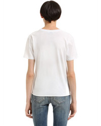 Saint Laurent Je Taime Cotton Jersey T Shirt