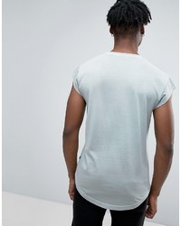 ONLY & SONS Longline T Shirt With Curved Hem And Capped Sleeve
