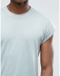 ONLY & SONS Longline T Shirt With Curved Hem And Capped Sleeve