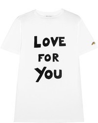 Bella Freud Love For You Cotton Jersey T Shirt White