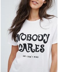 Mango Nobody Cares Motif T Shirt