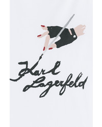 Karl Lagerfeld Painted Karl Signature Cotton T Shirt