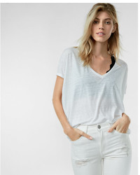 Express Petite One Eleven Burnout London Tee