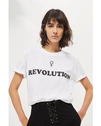 Topshop Revolution Slogan T Shirt