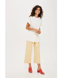 Topshop Ribbed Tie Tunic T Shirt
