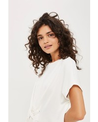Topshop Ribbed Tie Tunic T Shirt