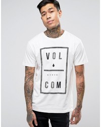 Volcom Saturday T Shirt In White Paint