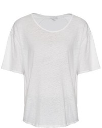 James Perse Short Sleeved Linen And Cotton Blend T Shirt