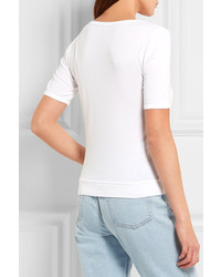 Splendid Shrunken Supima Cotton And Micro Modal Blend Jersey T Shirt White