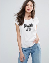French Connection Sparkle Bow T Shirt