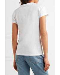 Rag & Bone The Tee Slub Cotton Jersey T Shirt White