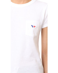 MAISON KITSUNE Tricolor Fox Patch Tee Shirt