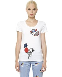 Karl Lagerfeld Tropical Patches Pima Cotton T Shirt