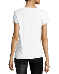 Zadig & Voltaire Tunsisien Ao Dots Henley T Shirt White