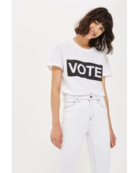 Topshop Vote Slogan T Shirt