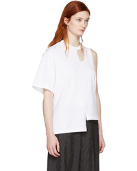 Facetasm White Asymmetry T Shirt