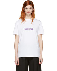 Palm Angels White Boxy Logo T Shirt
