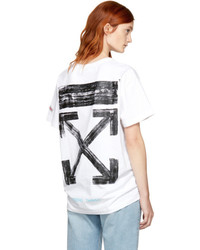 Off-White White Brushed Arrows T Shirt
