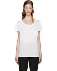 Saint Laurent White Classic Pocket T Shirt