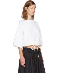 Chloé White Drawstring Cropped T Shirt