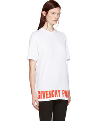 Givenchy White Logo T Shirt
