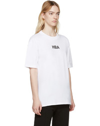 Hood by Air White Open Back Logo T Shirt