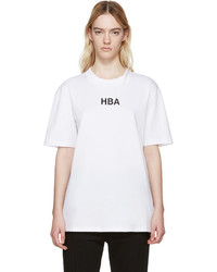 Hood by Air White Open Back Logo T Shirt
