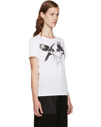Alexander McQueen White Ravens T Shirt