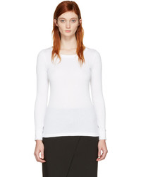 Hyke White Ribbed T Shirt