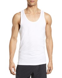 Nike 2 Pack Dri Fit Stretch Cotton Tanks In White At Nordstrom