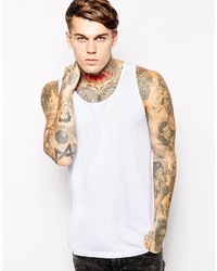Asos Brand Longline Tank With Skater Fit