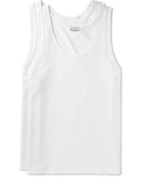 Dolce & Gabbana Day By Day Two Pack Stretch Cotton Jersey Tank Tops