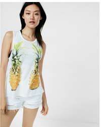 Express Double Pineapple Scoop Neck Muscle Tank