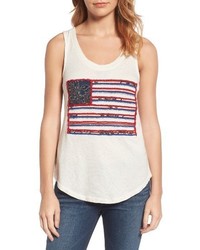 Lucky Brand Flag Patch Tank