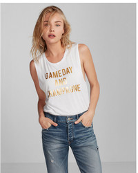 Express Game Day And Champagne Scoop Neck Muscle Tank