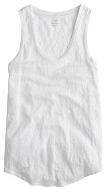 white linen tank top