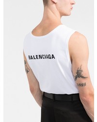 Balenciaga Logo Embroidered Loose Tank Top