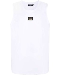 Dolce & Gabbana Logo Plaque Sleeveless T Shirt