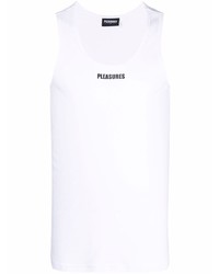 Pleasures Logo Print Sleeveless T Shirt