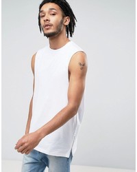 Asos Longline Tank With Dropped Armhole And Side Zips