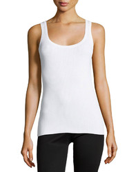 Michl Kors Collection Scoop Neck Tank Top White