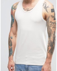 Asos Muscle Tank In Off White
