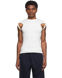 Dion Lee Off White Cotton Tank Top